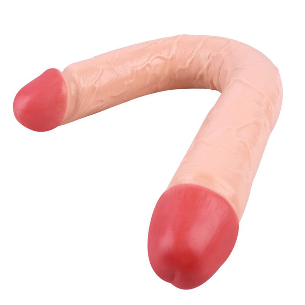 18.11‘’ Double-Ended Soft Silicone Simulated Anus Masturbation Dildo