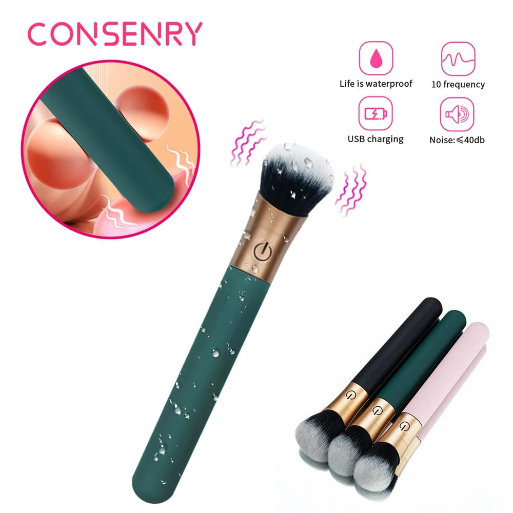 Lurevibe Brush Vibrator 2.1 for Women G-Spot Nipple Clitoral Makeup Stimulator