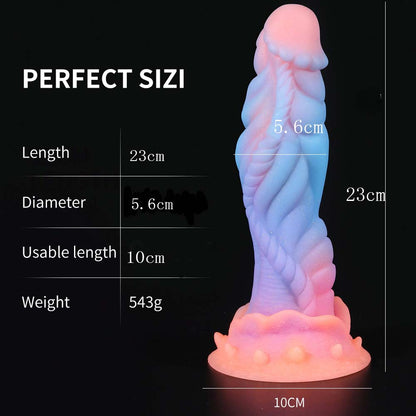 9.05‘’ Fluorescent Silicone Butt Plug Dildo
