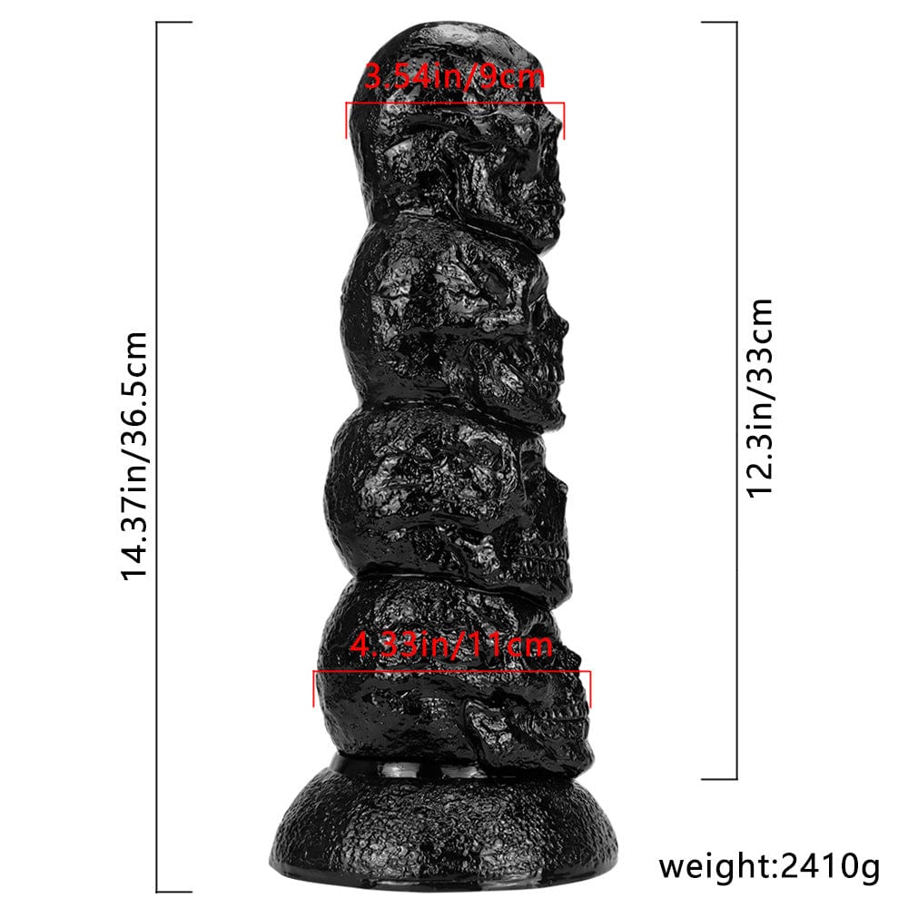 14.37‘’ Skull Giant Butt Plug Huge Dildo