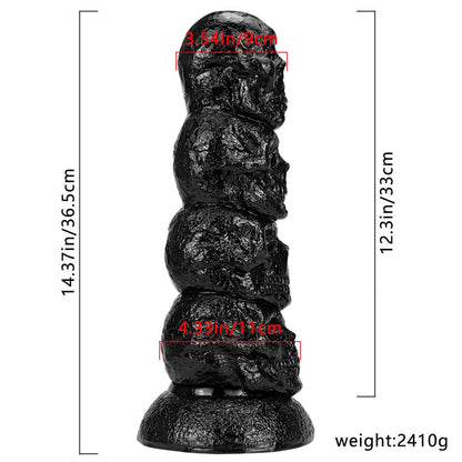 14.37‘’ Skull Giant Butt Plug Huge Dildo