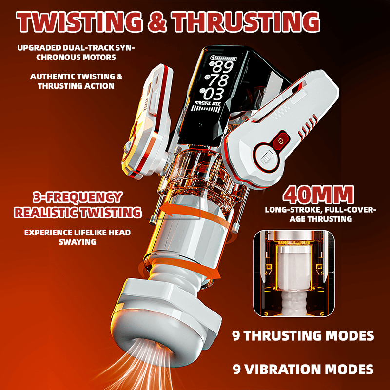 Breaking Dawn Mech Automatic Rotating Telescopic Heating Male Masturbator