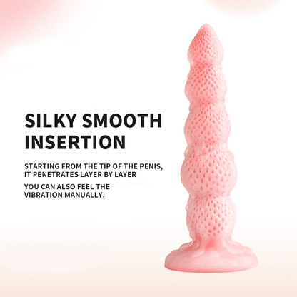 Light Snow Strawberry Tower Simulated Silicone Dildo