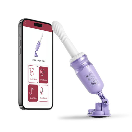 Pure Moon 7 Thrusting Heating Dildo Machine G Spot Vibrator With APP Control