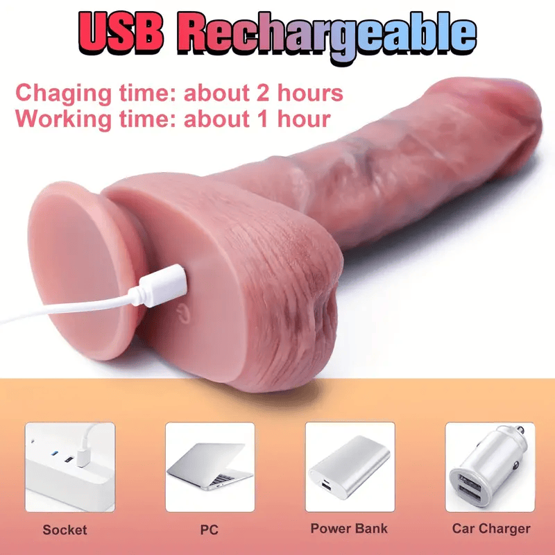 8.66‘’ Cobra 10 Vibrating Realistic Thrusting & Heating Dildo