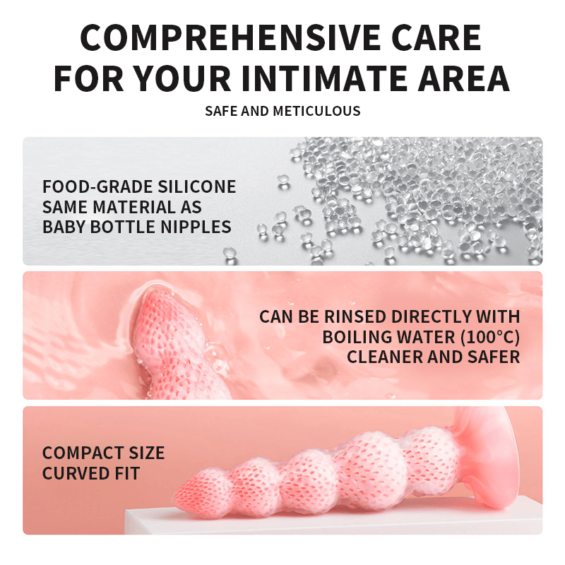 Light Snow Strawberry Tower Simulated Silicone Dildo