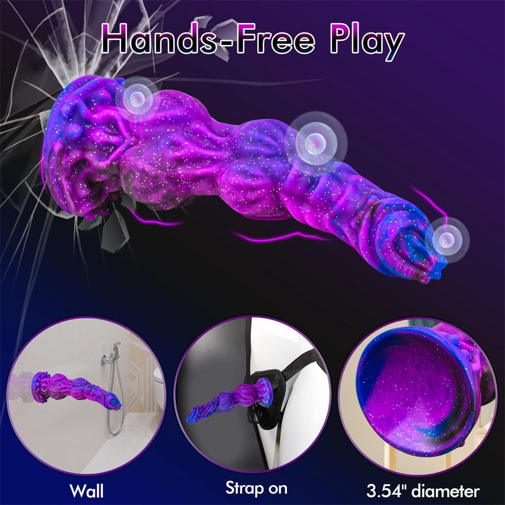 8.86‘’ Monster Dildo Fantasy Horse Dildo With 2 Big Knots And Strong Suction Cup