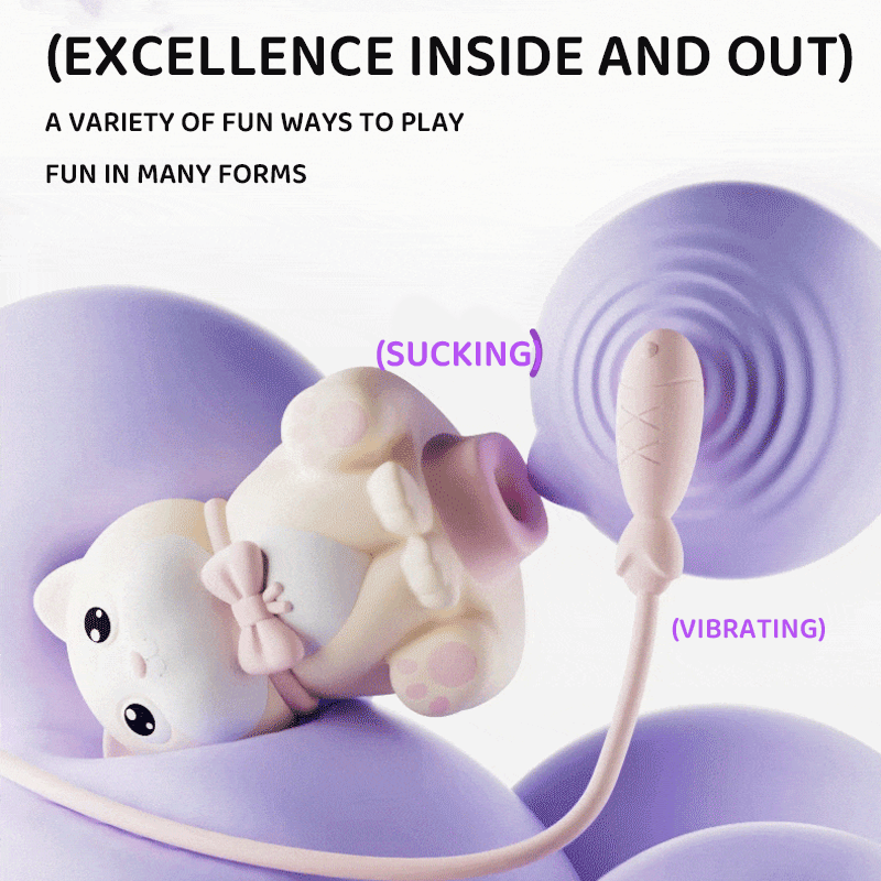 MEWMUSE PIPPA MIAO Cute Cat-Shaped Suction & G-Spot Vibrator Desk Toy Design