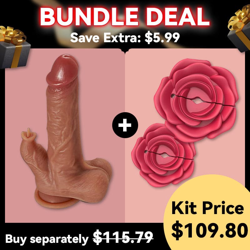 8.7‘’ Lurevibe - 9 Vibrating Tongue Licking Heating Realistic Dildo
