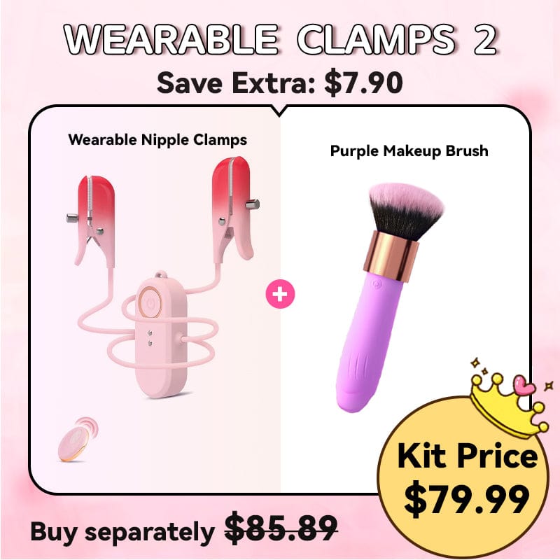 2 In 1 Wearable Nipple Clitoral Clamps Stimulation Vibrator For Women