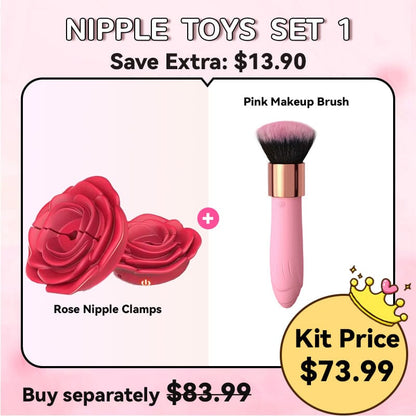 Rose Nipple Clamps Vibrator Sex Toys Remote Control Sex Toy