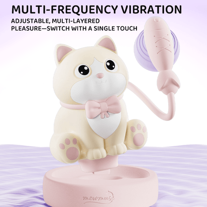 MEWMUSE PIPPA MIAO Cute Cat-Shaped Suction & G-Spot Vibrator Desk Toy Design