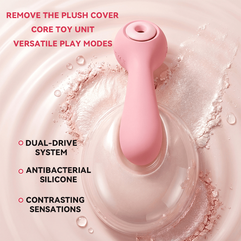 CoseeToy Fluffy Bunny Dual-Mouth Suction & Vibration Toy