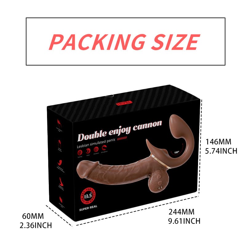 6.1‘’ Lurevibe - Double-Ended Dildos Female 10 Frequency Variable Sex Machine Clitoris Vibrator