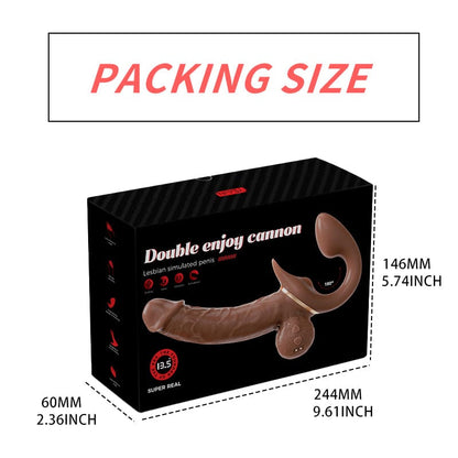6.1‘’ Lurevibe - Double-Ended Dildos Female 10 Frequency Variable Sex Machine Clitoris Vibrator
