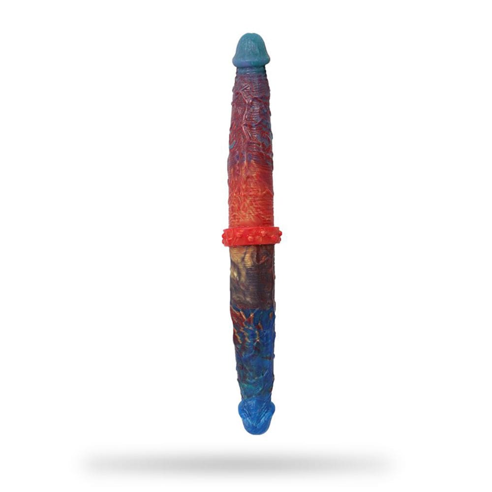 13.78‘’ Colorful Double-Ended Liquid Silicone Anal Plug Dildo