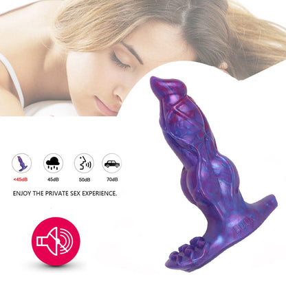 4.9‘’ Remote Control Vibrating Dildo Clit Stimulate Anal Plug