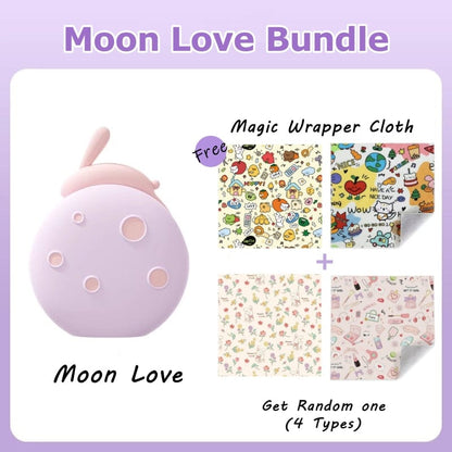 Moon Love Rabbit 2 in 1 Suction Egg Clitoral G Spot Vibrator Set