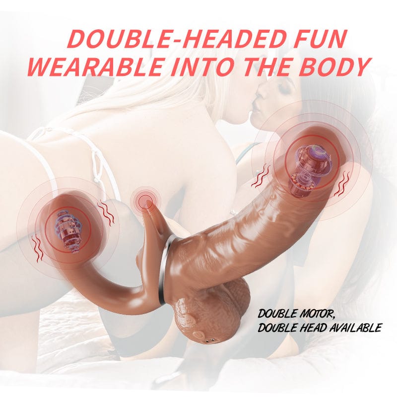 6.1‘’ Lurevibe - Double-Ended Dildos Female 10 Frequency Variable Sex Machine Clitoris Vibrator