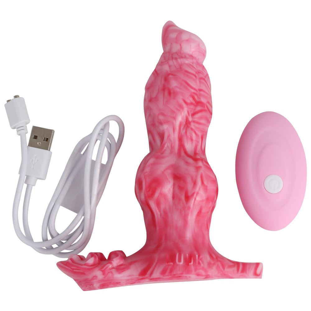 4.9‘’ Remote Control Vibrating Dildo Clit Stimulate Anal Plug