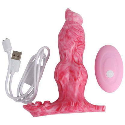 4.9‘’ Remote Control Vibrating Dildo Clit Stimulate Anal Plug