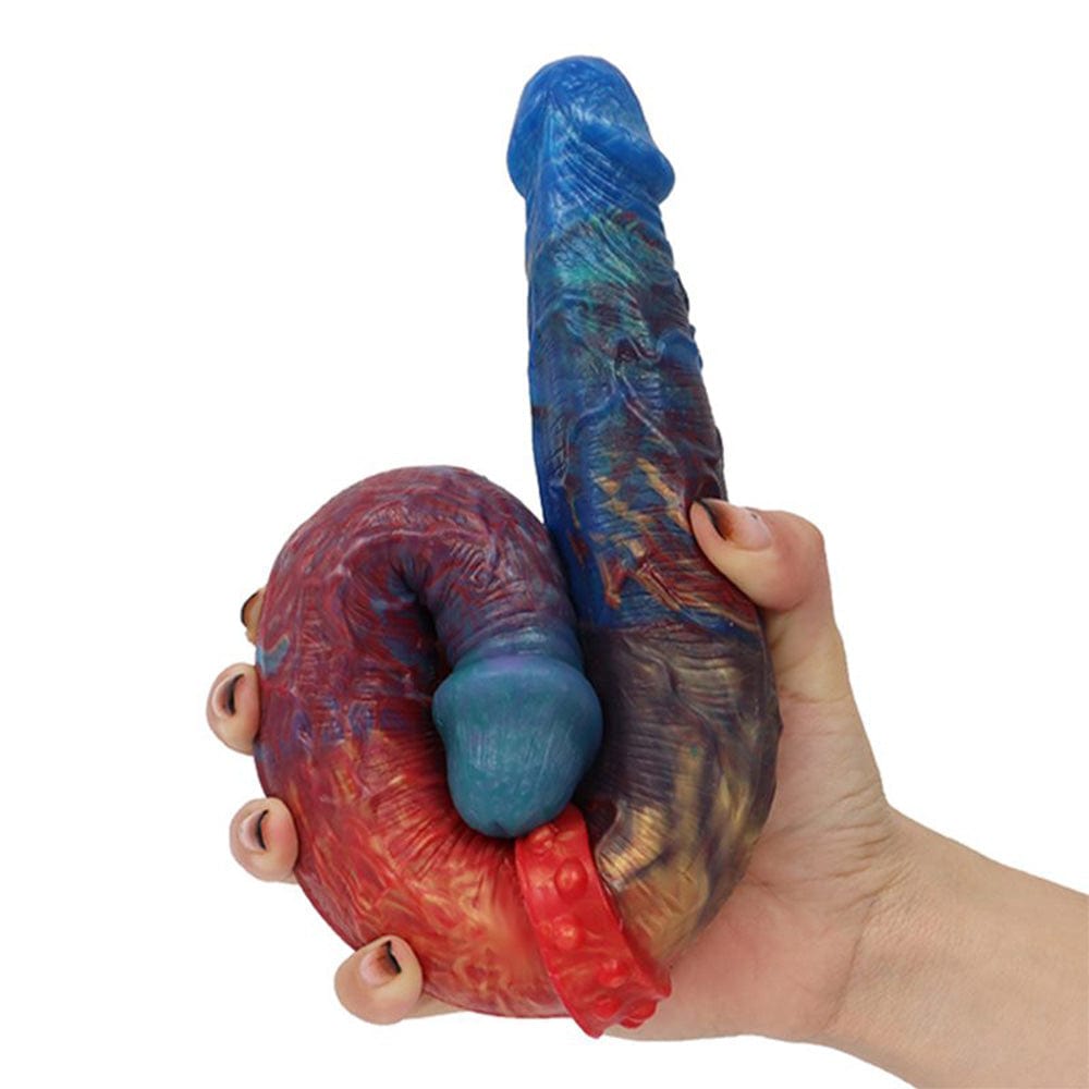 13.78‘’ Colorful Double-Ended Liquid Silicone Anal Plug Dildo