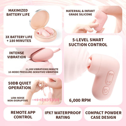 PUPU App-Controlled Suction & Vibrating Egg
