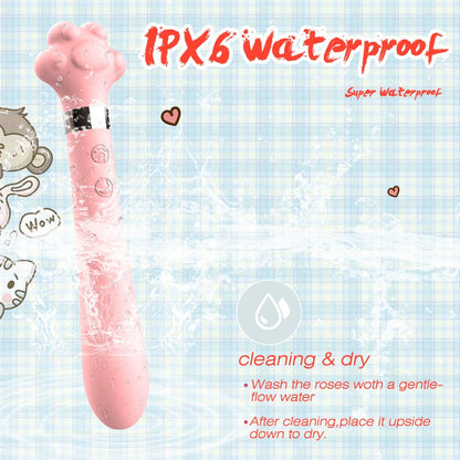 Cute Cat Paw 7 Flapping Clitoral G Spot Vibrator