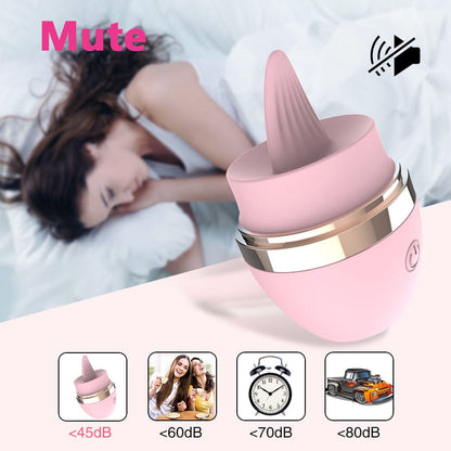 Lurevibe - Licking Tongue 10 Modes Egg Vibration Medical Silicone