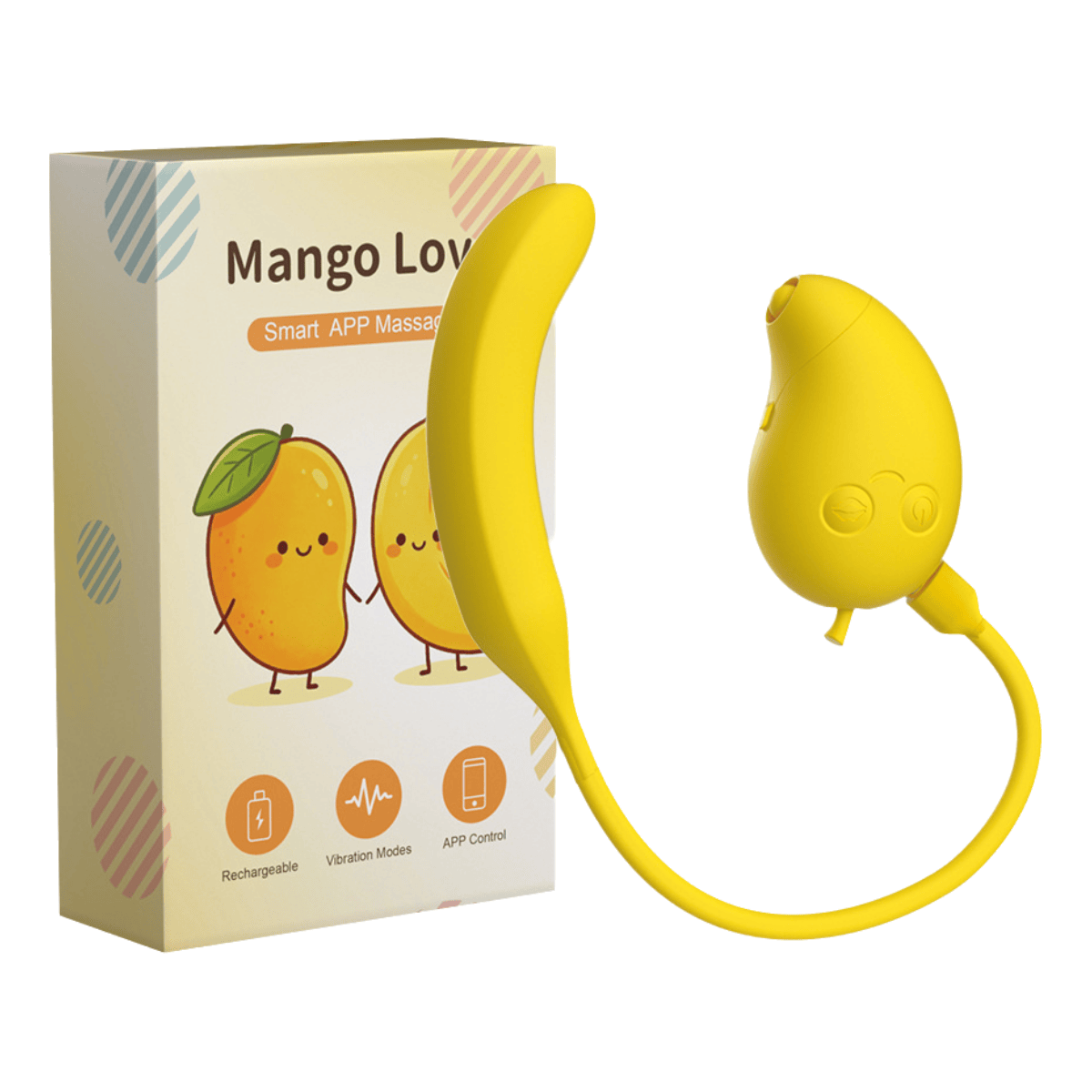 Cute Mango-Shaped Triple Function Sucking Vibrator