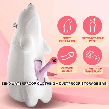 Discreet Infinity Pillow Polar Bear Remote Control Sex Machine