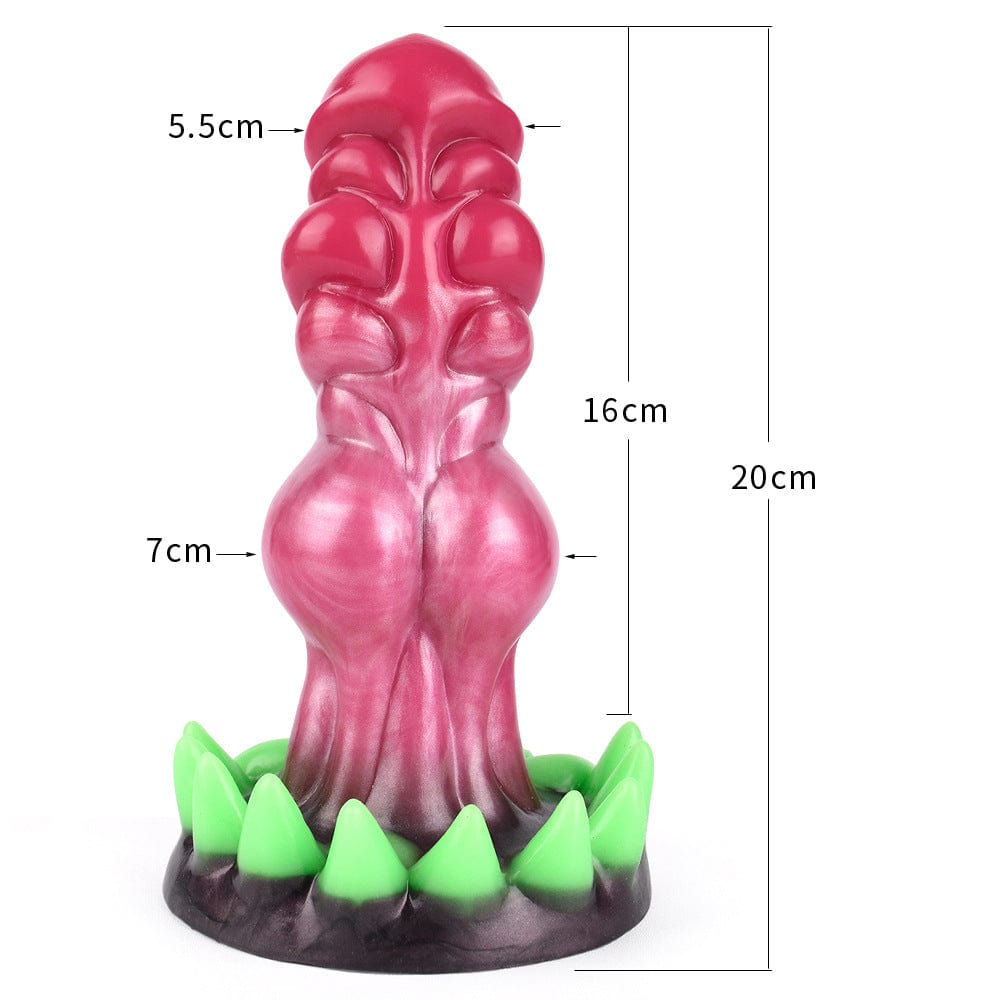 6.3‘’ Surreal Realistic Wolf Teeth Luminous Silicone Dildo With Suction Cup