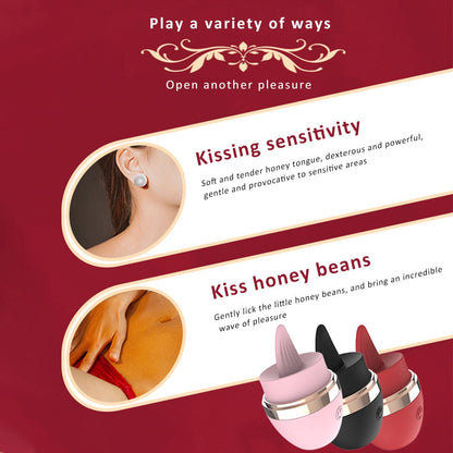 Lurevibe - Licking Tongue 10 Modes Egg Vibration Medical Silicone