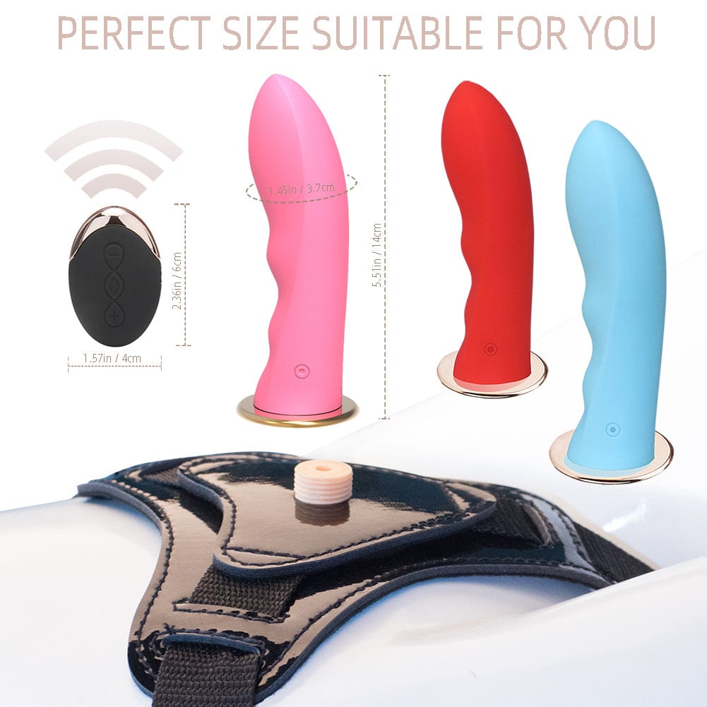 5.51‘’ Wireless Remote USB Rechargeable Strap On Dildo