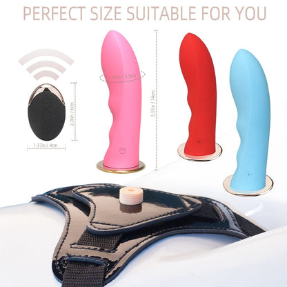5.51‘’ Wireless Remote USB Rechargeable Strap On Dildo