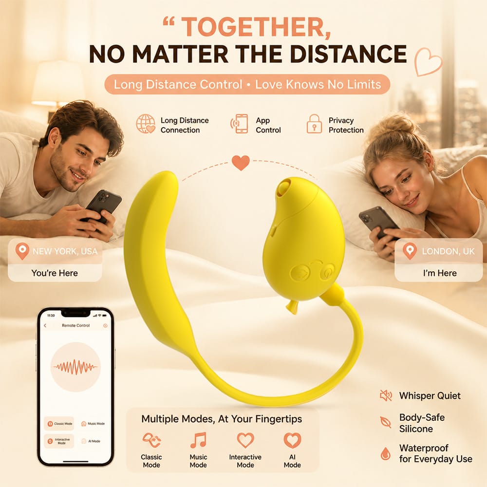 Cute Mango-Shaped Triple Function Sucking Vibrator