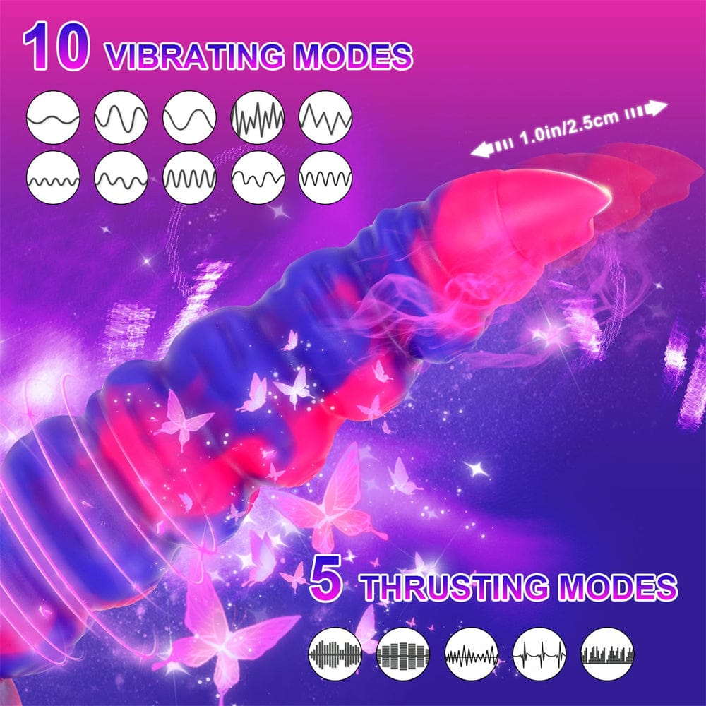 8.66‘’ Fantasy Monster Dildo Vibrator Thrusting Dildo Anal Beads Vibrator