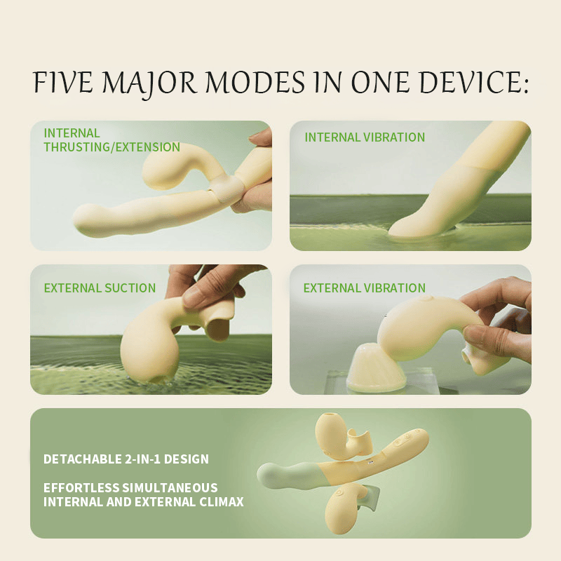 Osuga Orushing Modular 5-in-1 Suction Thrusting & Vibration Wand