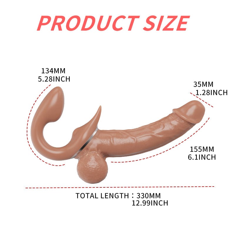 6.1‘’ Lurevibe - Double-Ended Dildos Female 10 Frequency Variable Sex Machine Clitoris Vibrator