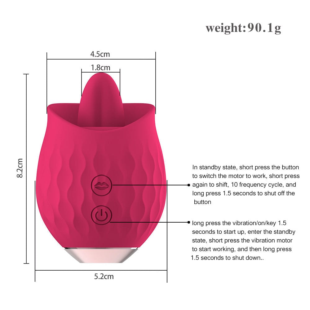 Lurevibe - Rose Toy Vibrator For Wome Clitoral Tongue Licking Vibrator