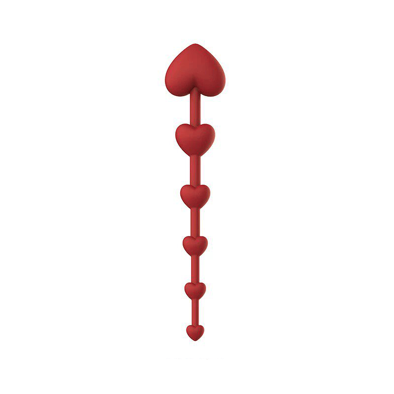 UPKO Heart-Shaped Anal Beads & Bullet Butt Plug Set