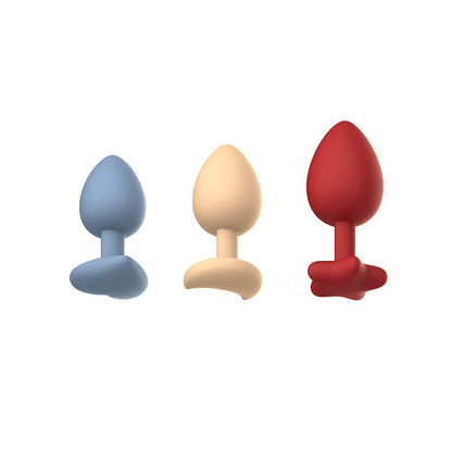UPKO Heart-Shaped Anal Beads & Bullet Butt Plug Set