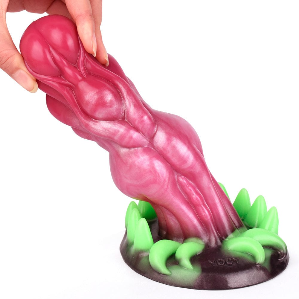 6.3‘’ Surreal Realistic Wolf Teeth Luminous Silicone Dildo With Suction Cup