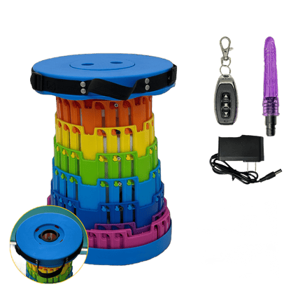 TOYHEERG Rainbow Chair Sex Dildo Machine Outdoor Stimulation