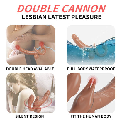 6.1‘’ Lurevibe - Double-Ended Dildos Female 10 Frequency Variable Sex Machine Clitoris Vibrator