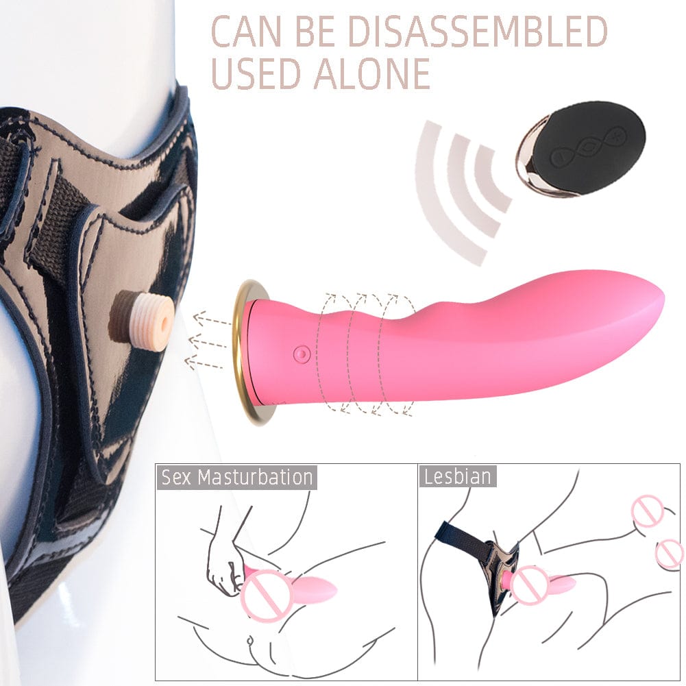 5.51‘’ Wireless Remote USB Rechargeable Strap On Dildo