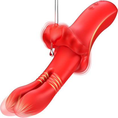 LipLuxe Mouth Clitoral Vibration Thrusting G Spot Vibrator