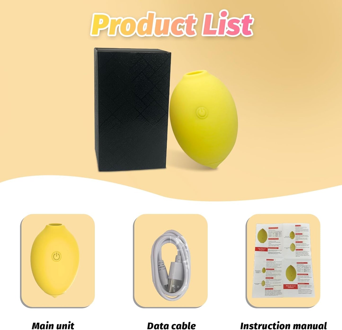 Lurevibe - Sucker Clitoris Sucking And Licking G-point Massager Lemon Toy Sucker for Women