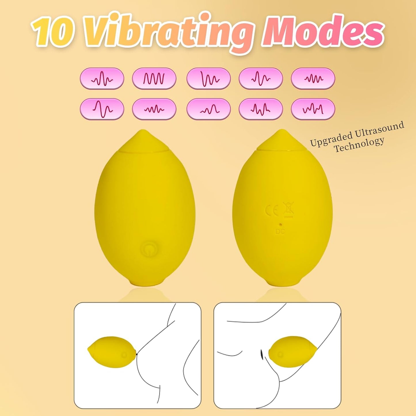 Lurevibe - Sucker Clitoris Sucking And Licking G-point Massager Lemon Toy Sucker for Women