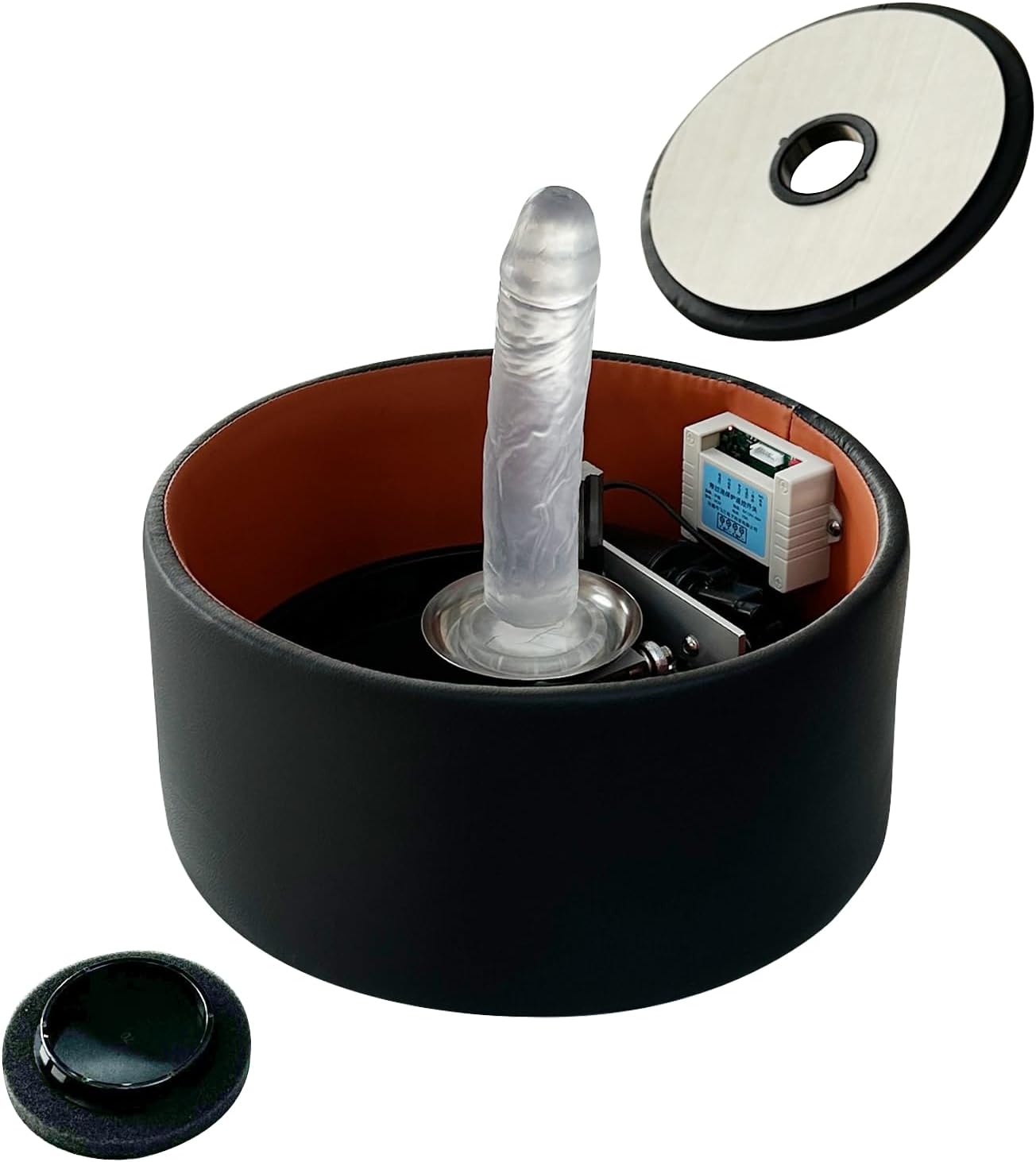 Black Stool Thrusting Sex Machine With Remote Control